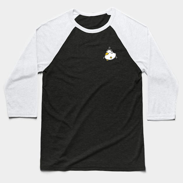 Cute Dancing Duck Baseball T-Shirt by Comrade Jammy